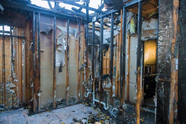 Professional Fire Damage Restoration technician working in Jackson, MN
